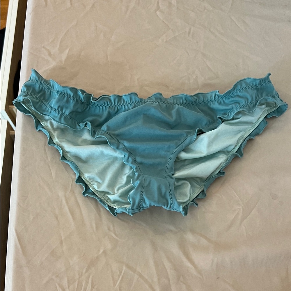 Victoria's Secret Teal Ruffle Bikini Bottom